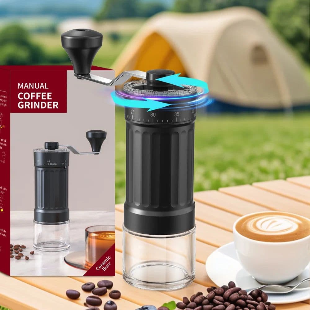 image-Manual Coffee Grinder, 40 Settings, 30g Capacity, Ceramic Burr