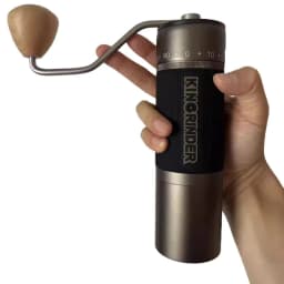 image-Kingrinder K7 Manual Coffee Grinder 35g Titanium Burr