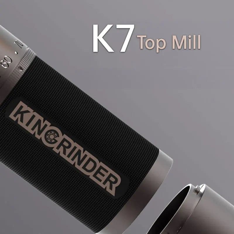 image-Kingrinder K7 Manual Coffee Grinder 35g Titanium Burr
