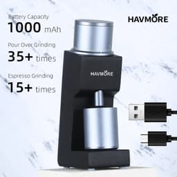 image-HAVMORE EMG05 Mini Burr Coffee Grinder