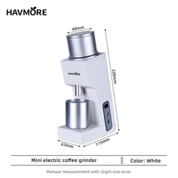 image-HAVMORE EMG05 Mini Burr Coffee Grinder