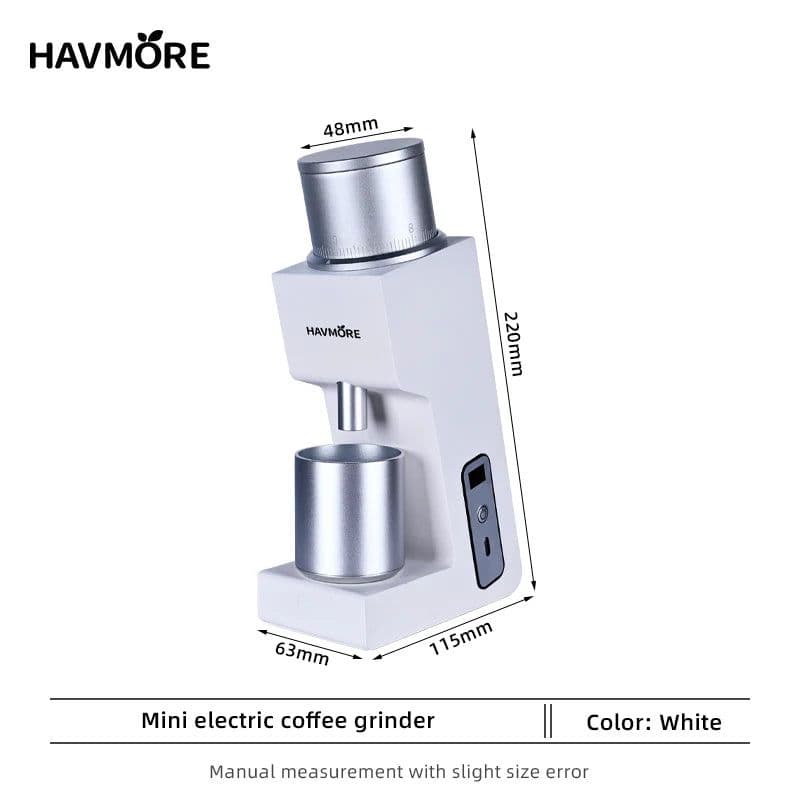image-HAVMORE EMG05 Mini Burr Coffee Grinder