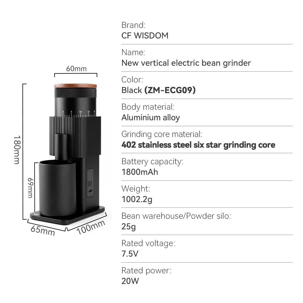 image-CF Wisdom Portable Electric Coffee Grinder