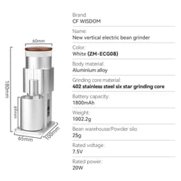 image-CF Wisdom Portable Electric Coffee Grinder
