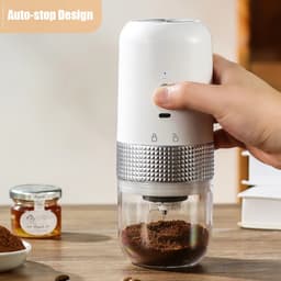 image-Homgeek Portable Electric Burr Coffee Grinder 200ml USB