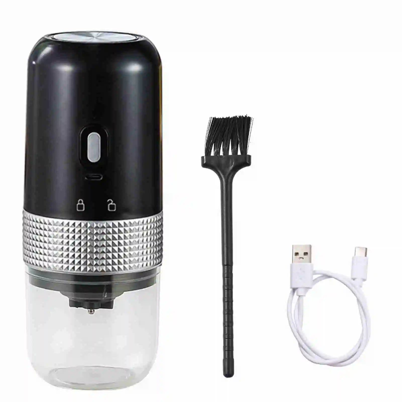 image-Homgeek Portable Electric Burr Coffee Grinder 200ml USB
