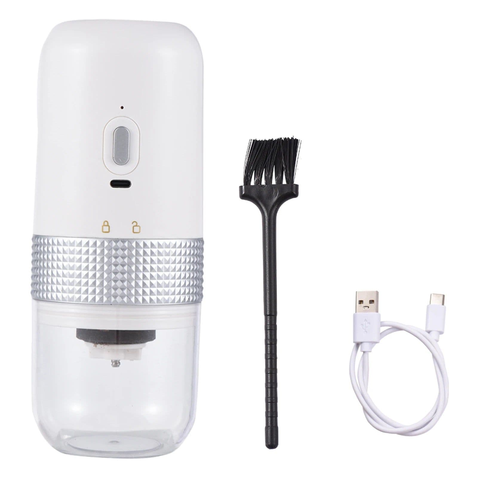 image-Homgeek Portable Electric Burr Coffee Grinder 200ml USB