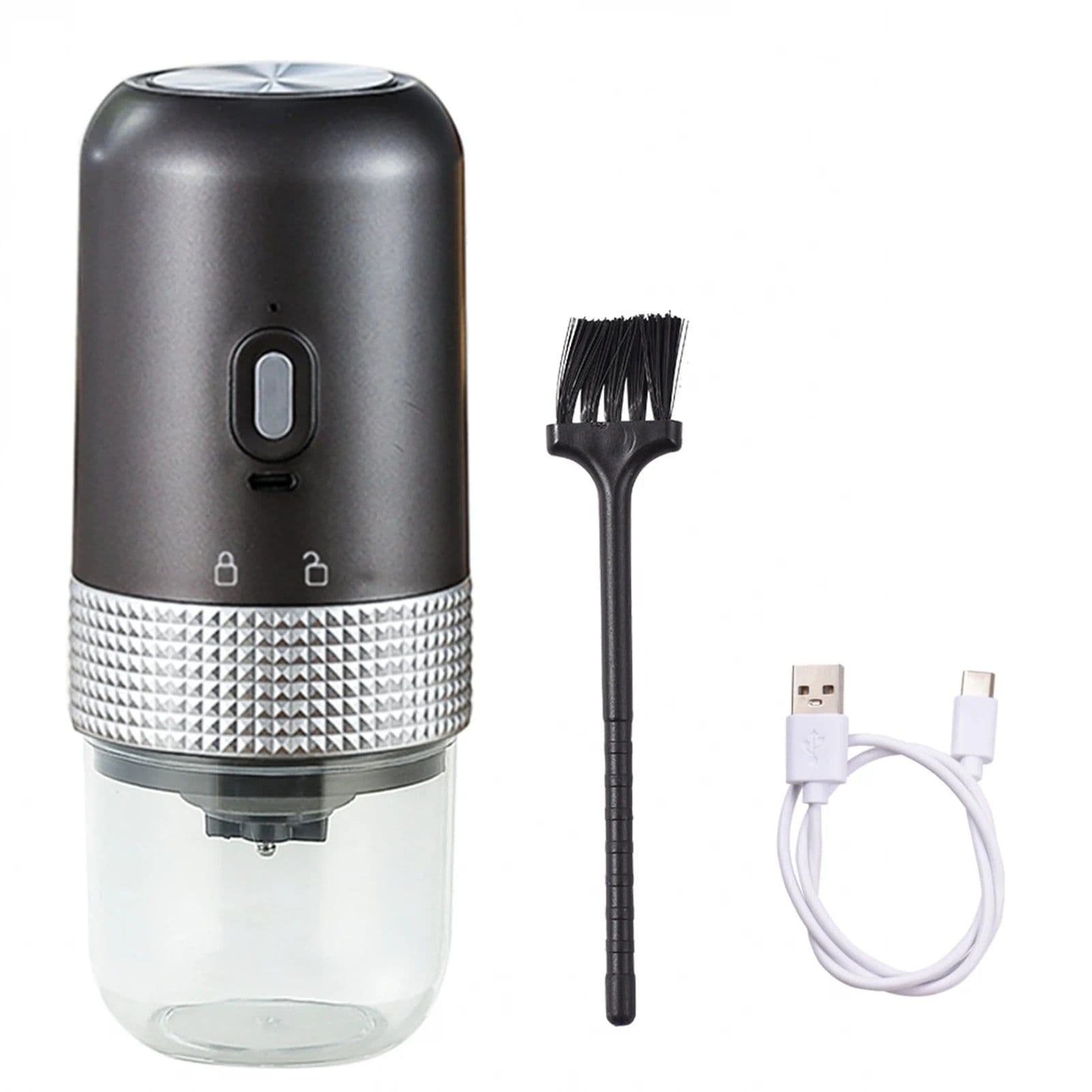 image-Homgeek Portable Electric Burr Coffee Grinder 200ml USB