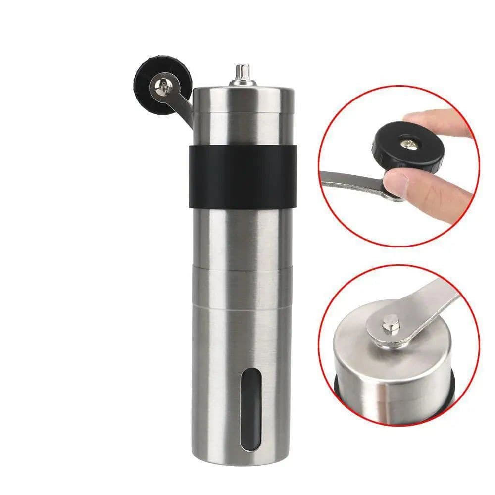 image-Steel Manual Coffee Grinder Portable 13/18cm