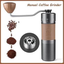image-RECAFIMIL Manual Coffee Grinder, Adjustable Burr, 30g