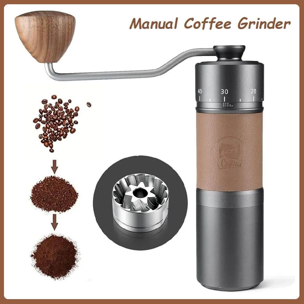 image-RECAFIMIL Manual Coffee Grinder, Adjustable Burr, 30g