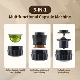 image-3-in-1 Portable Capsule Espresso Coffee Maker Wireless