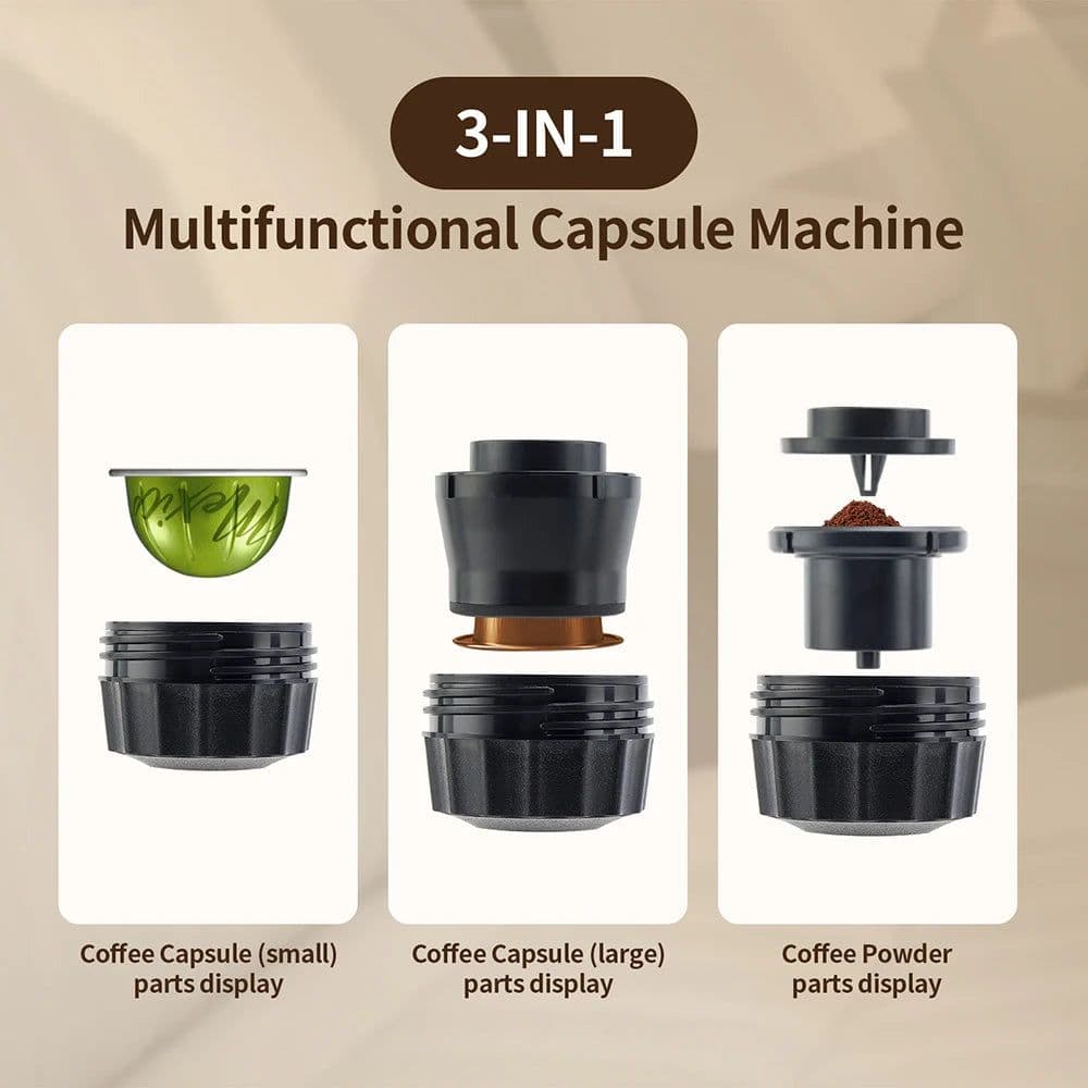 image-3-in-1 Portable Capsule Espresso Coffee Maker Wireless