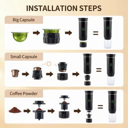 image-3-in-1 Portable Capsule Espresso Coffee Maker Wireless