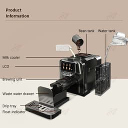 image-ITOP AC-T6 Fully Automatic Coffee Maker with Milk Frother
