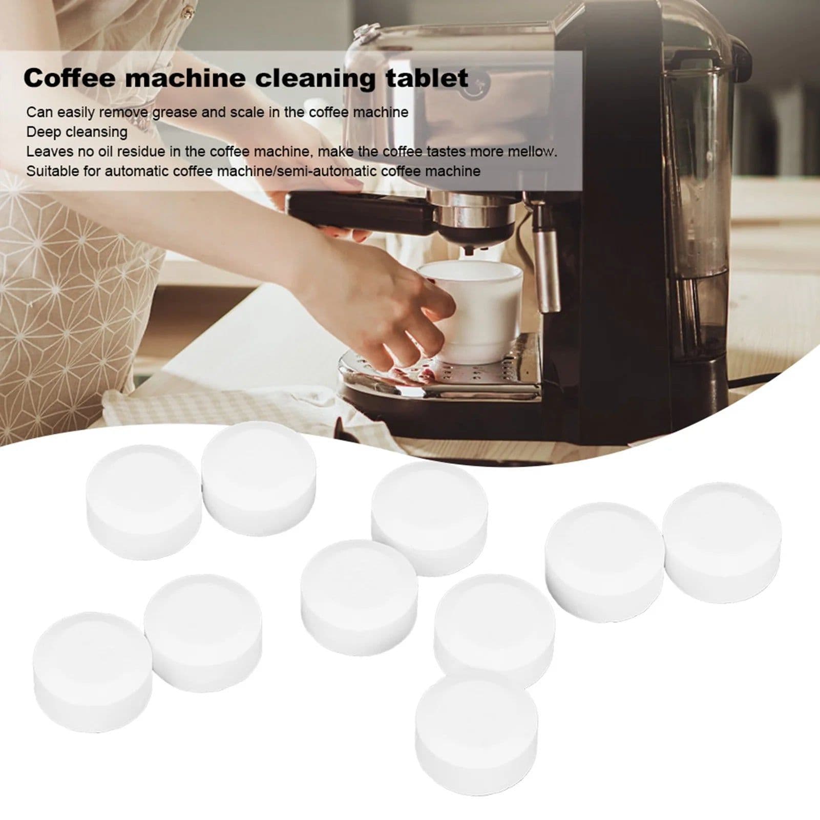 image-Qiilu Coffee Machine Cleaning Tablets, 60-Pack