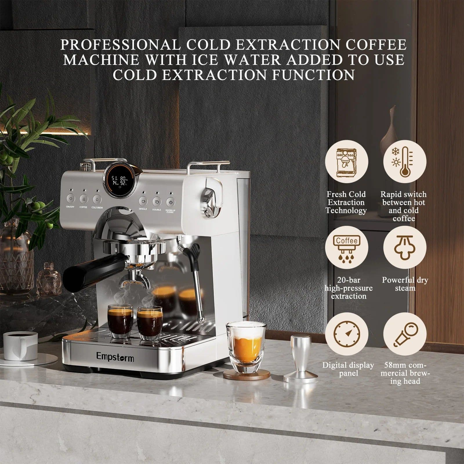 image-Empstorm EM-CB1 Semi-Automatic Espresso Machine