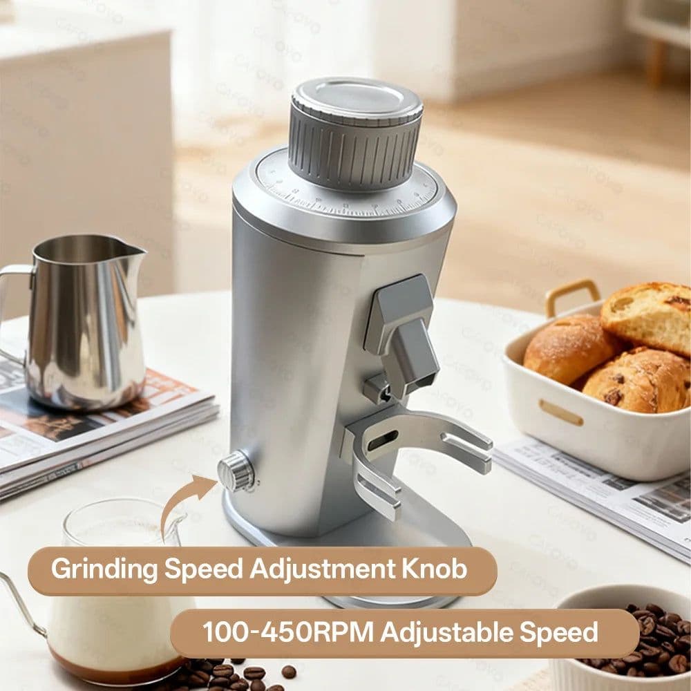 image-CAFOVO FR-G163CV Coffee Grinder 63mm 8-core Conical Burrs