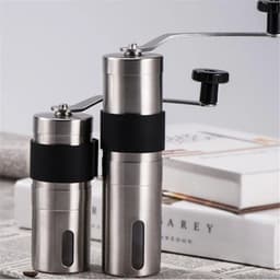 image-Manual Coffee Grinder, Portable Stainless Steel, Adjustable