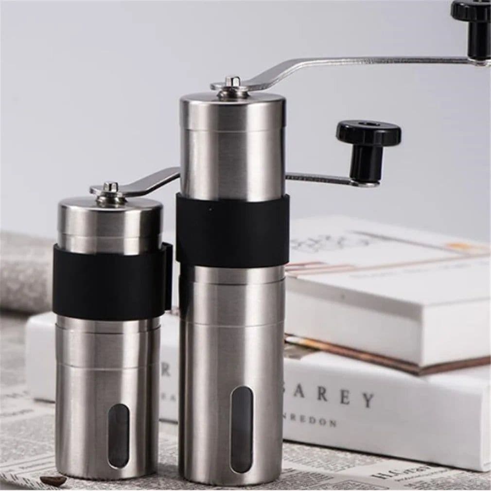image-Manual Coffee Grinder, Portable Stainless Steel, Adjustable
