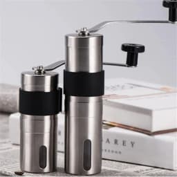 image-Manual Coffee Grinder, Portable Stainless Steel, Adjustable