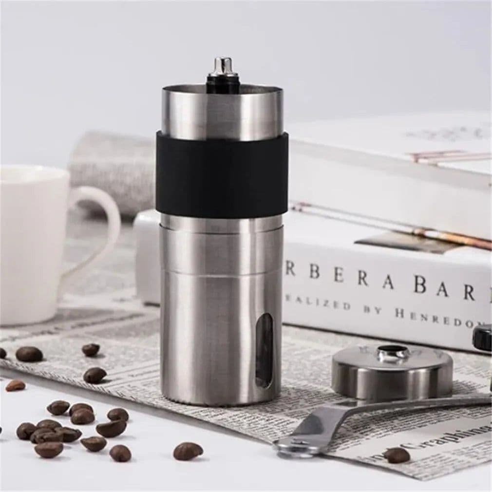 image-Manual Coffee Grinder, Portable Stainless Steel, Adjustable