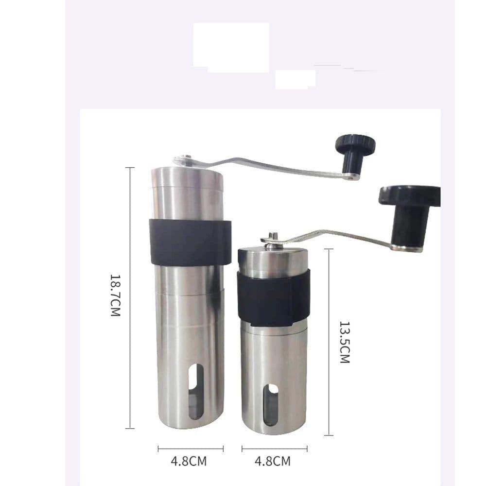 image-Manual Coffee Grinder, Portable Stainless Steel, Adjustable
