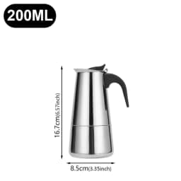image-Stainless Steel Moka Pot Coffee Maker 2/4/6/9 Cups