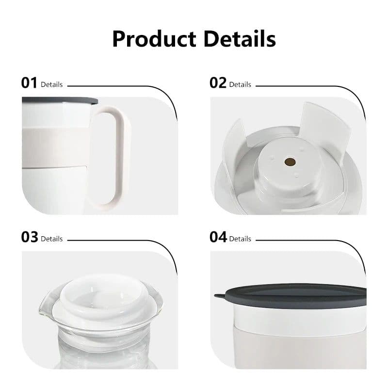 image-Portable Cold Brew Coffee Maker, 1.65L Glass Bucket