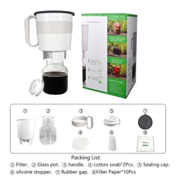 image-Portable Cold Brew Coffee Maker, 1.65L Glass Bucket