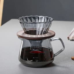 image-Pour Over Coffee Maker Set, 400ml Borosilicate Glass