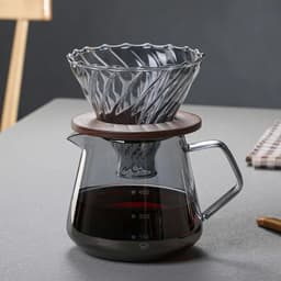image-Pour Over Coffee Maker Set, 400ml Borosilicate Glass