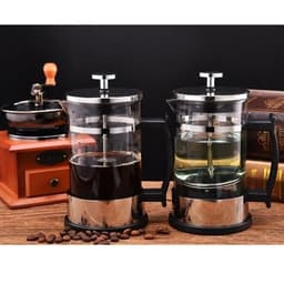 image-Stainless Steel Glass French Press Coffee Maker 350ml