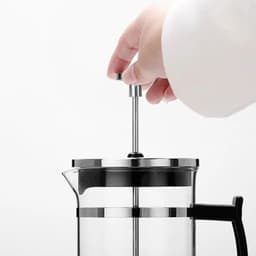 image-Stainless Steel Glass French Press Coffee Maker 350ml