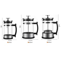 image-Stainless Steel Glass French Press Coffee Maker 350ml