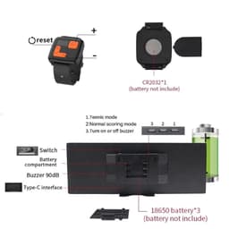 image-YIZHI LED Tennis Scoreboard GA30B with Wrist Control