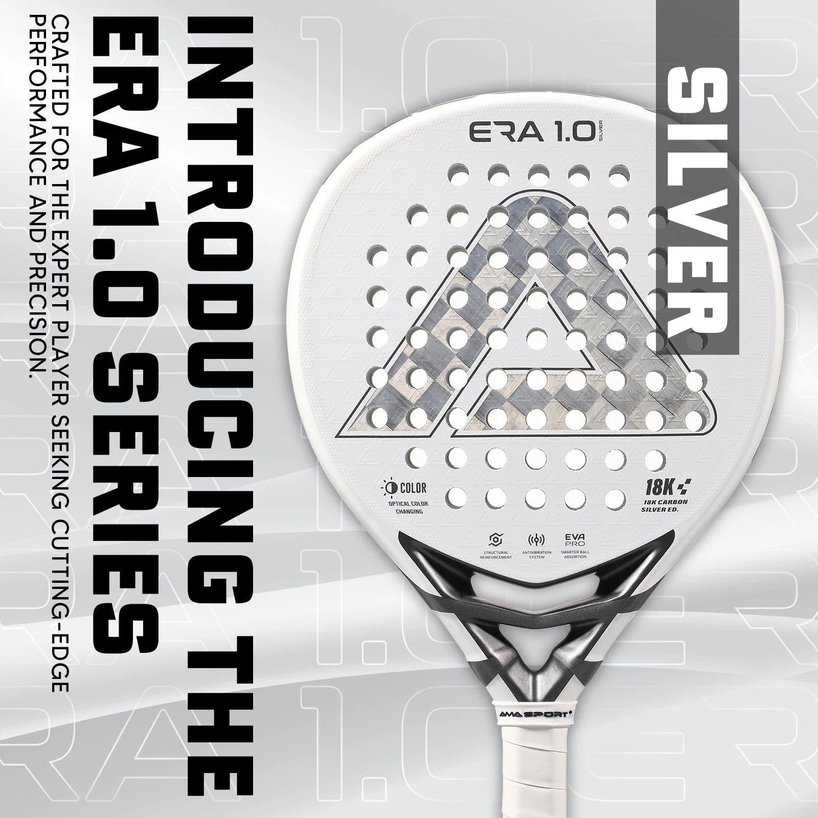 image-AMA Sport ERA 1.0 Padel Racket 18K Carbon Fiber