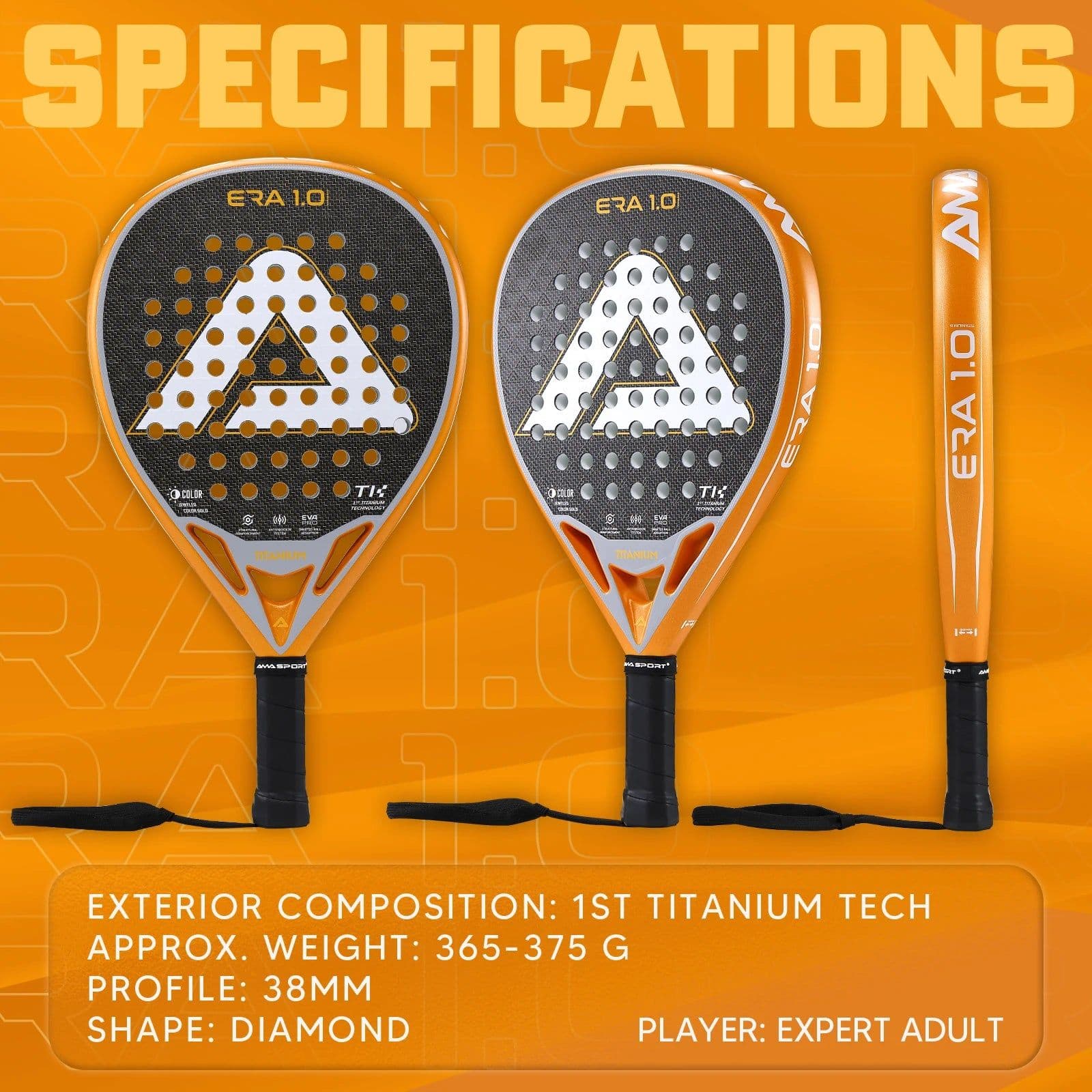 image-AMA Sport ERA 1.0 Titanium Padel Racket P92