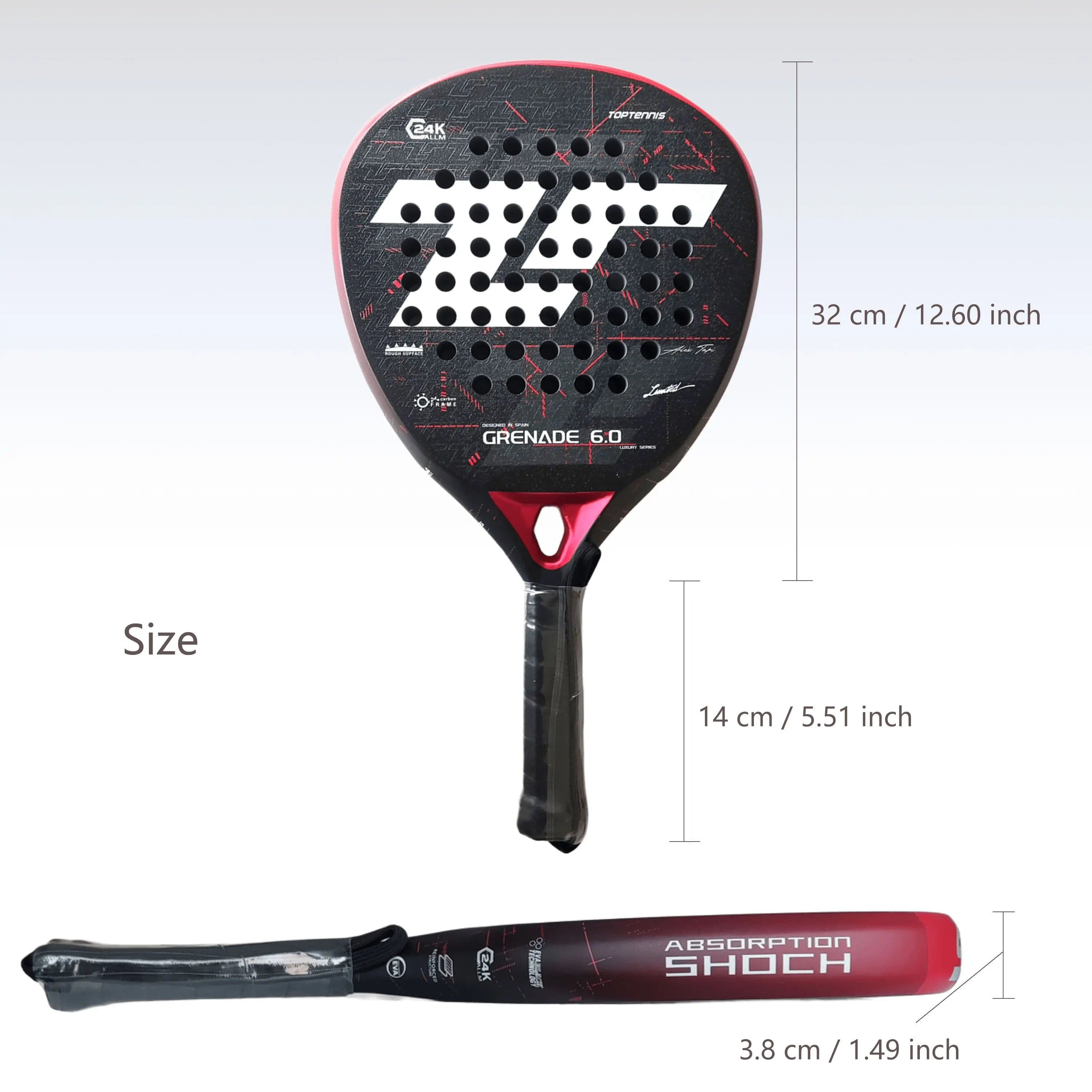 image-TopTennis Pro Carbon Padel Racket PTR-B001
