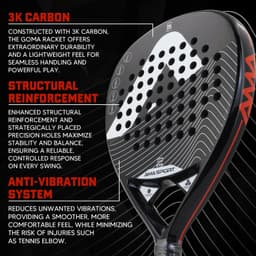 image-AMA Sport P42 3K Carbon Fiber Padel Racket
