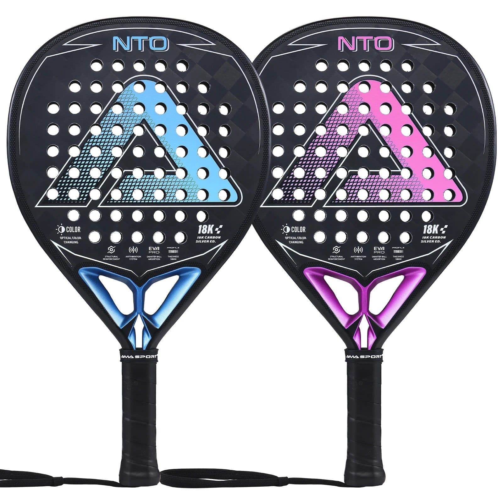 image-AMA Sport NTO Padel Racket 18K Carbon Fiber Diamond