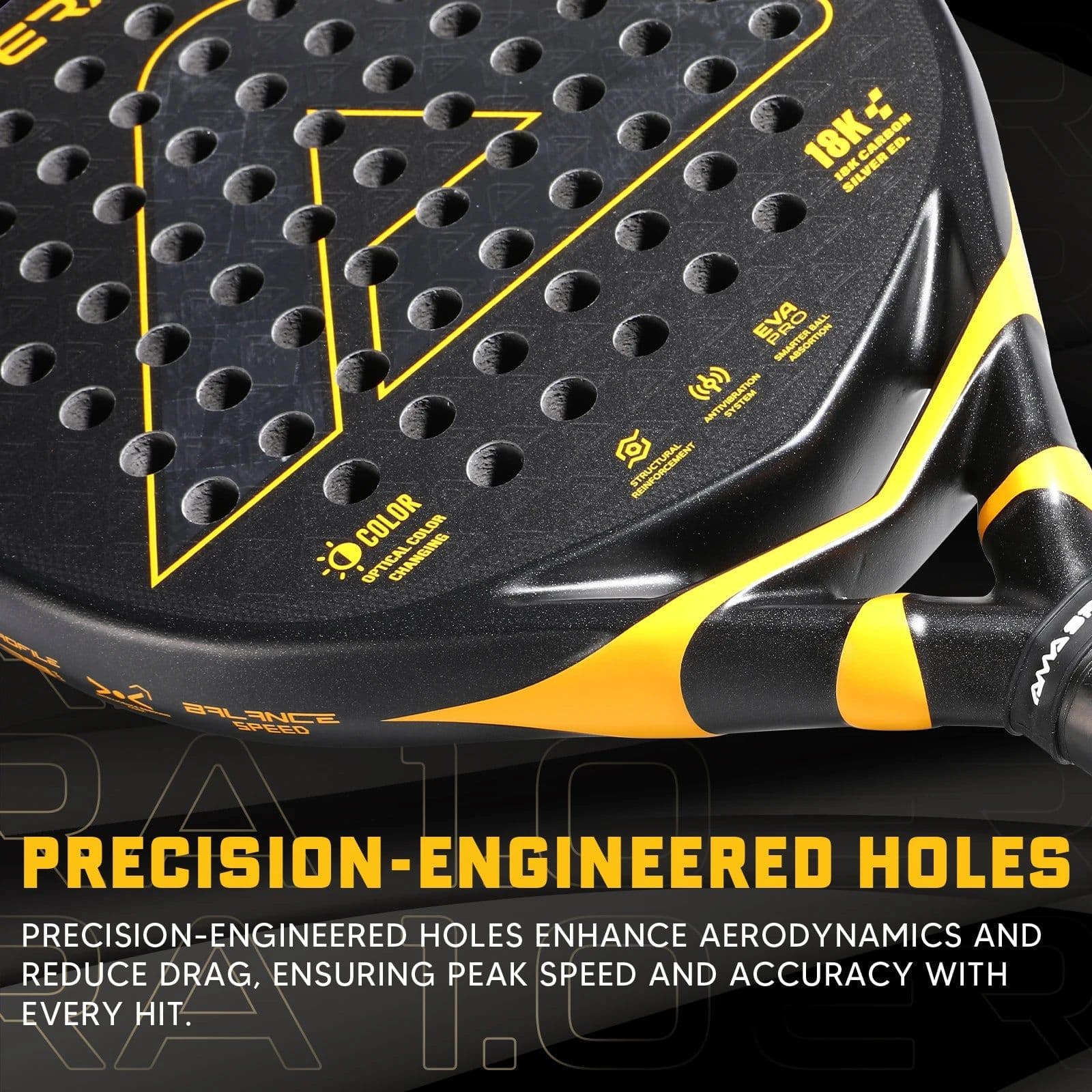 image-AMA SPORT ERA 1.0 Padel Racket 18K Carbon Fiber