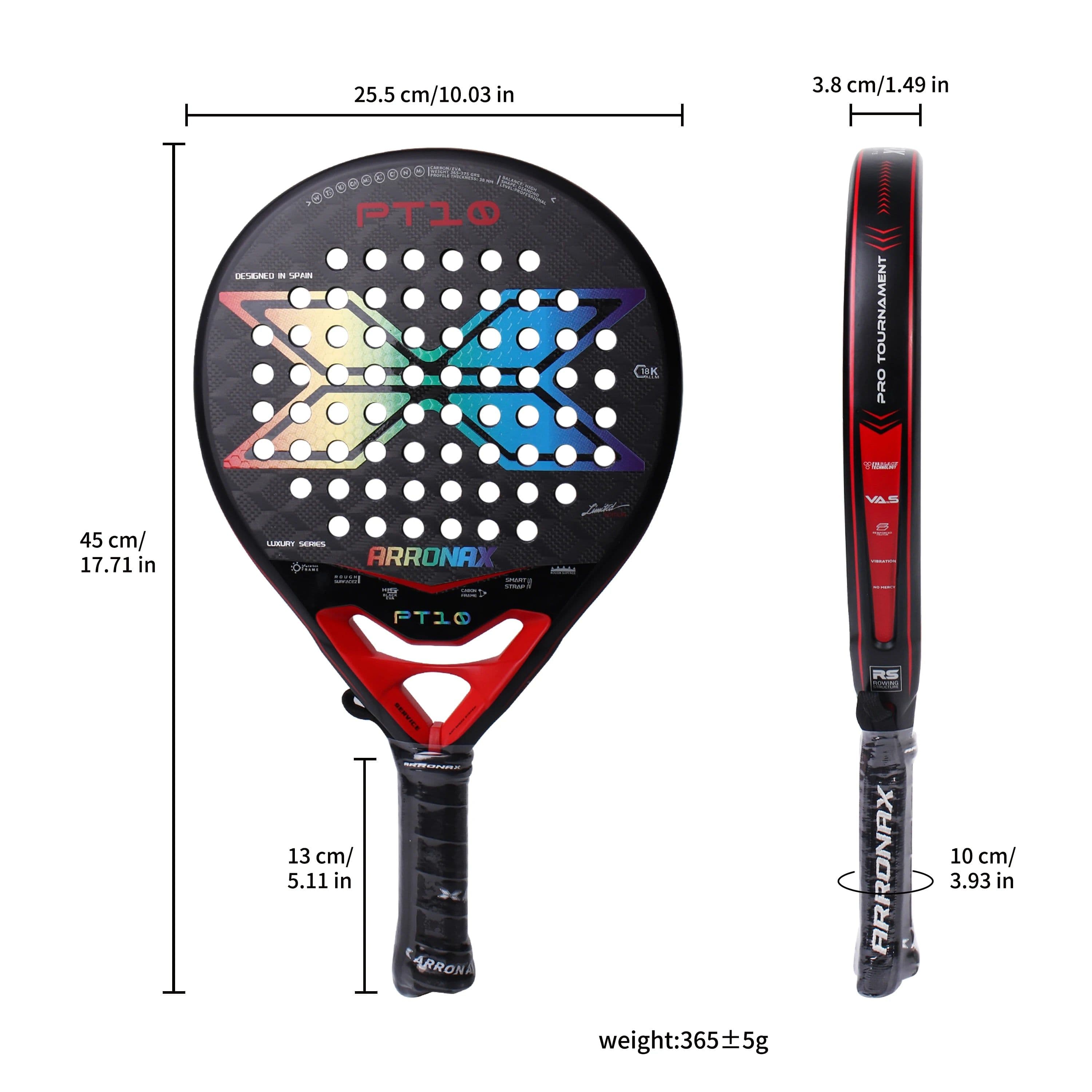 image-Arronax PT10 18K Padel Racquet 370g