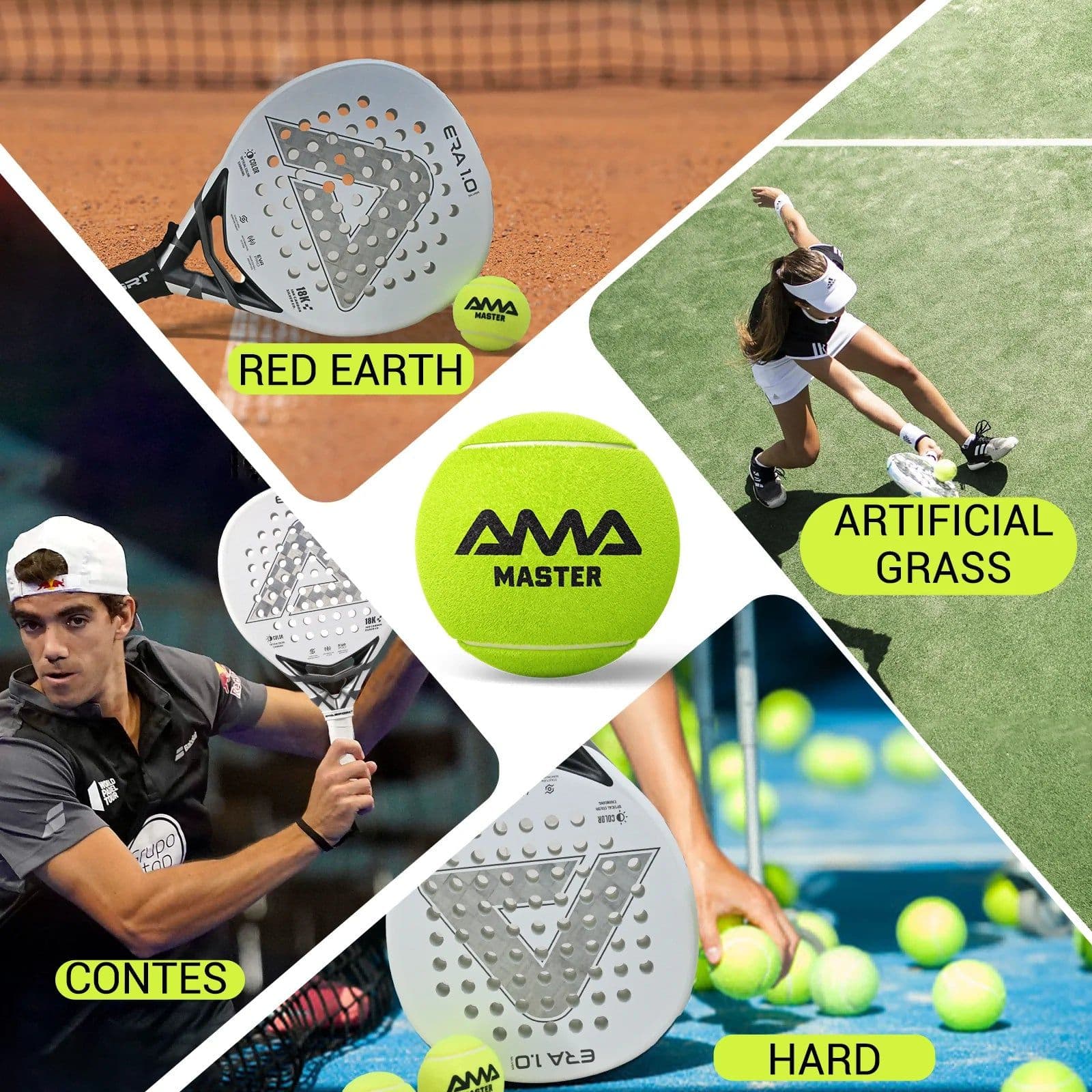 image-AMASPORT Master A20 Padel Tennis Ball 65mm