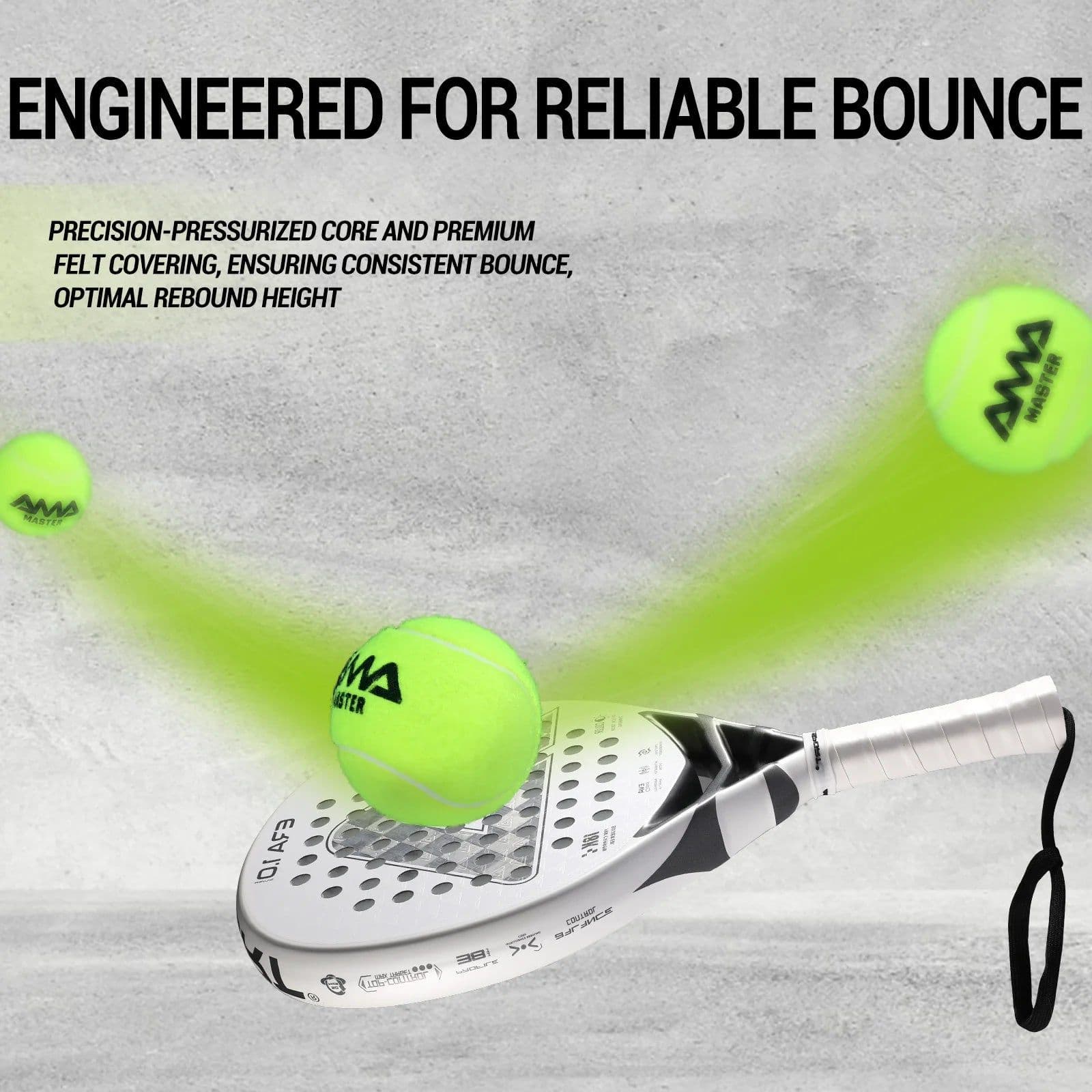 image-AMASPORT Master A20 Padel Tennis Ball 65mm