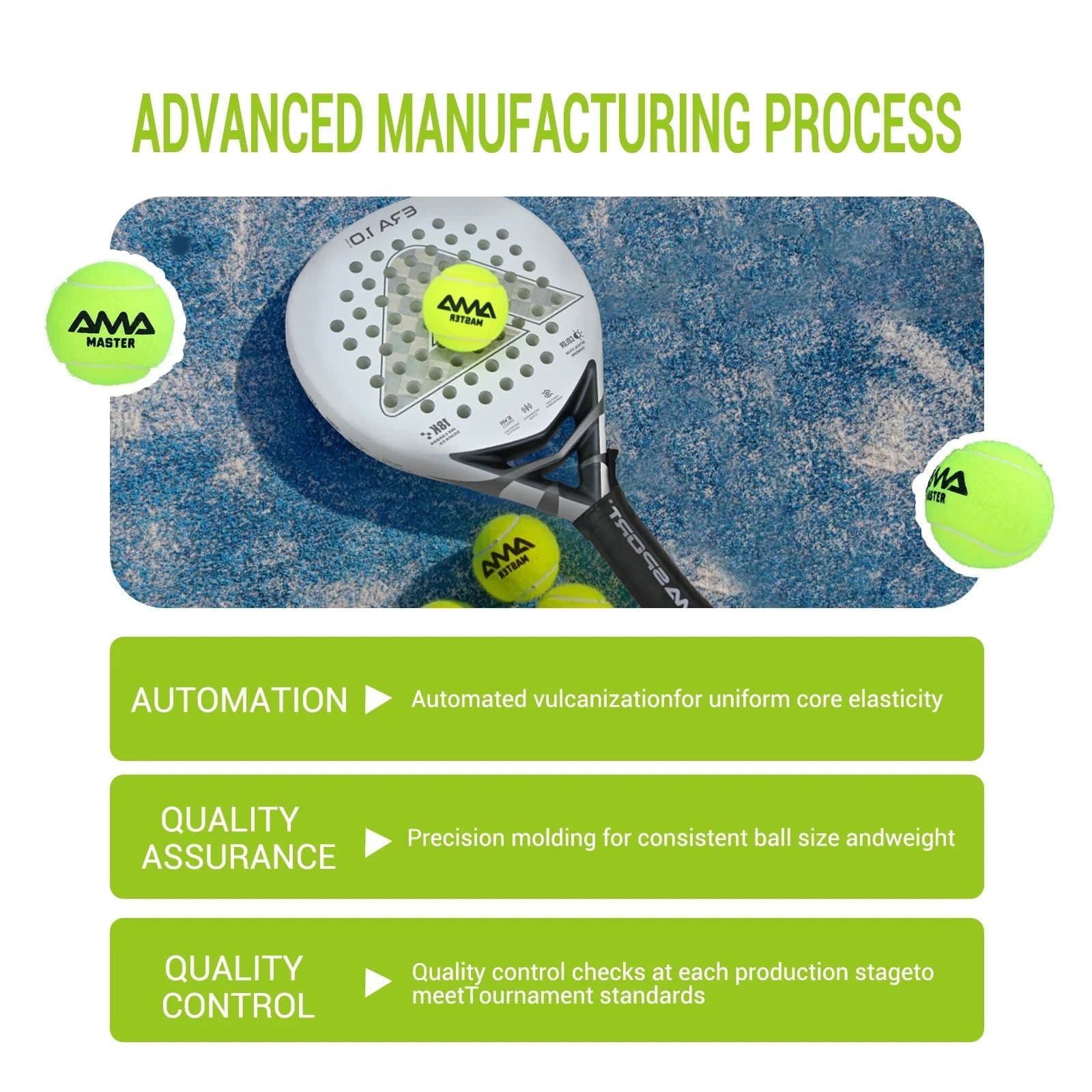 image-AMASPORT Master A20 Padel Tennis Ball 65mm
