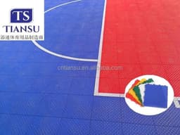 image-TIANSU PP Interlocking Basketball Court Tiles 15mm