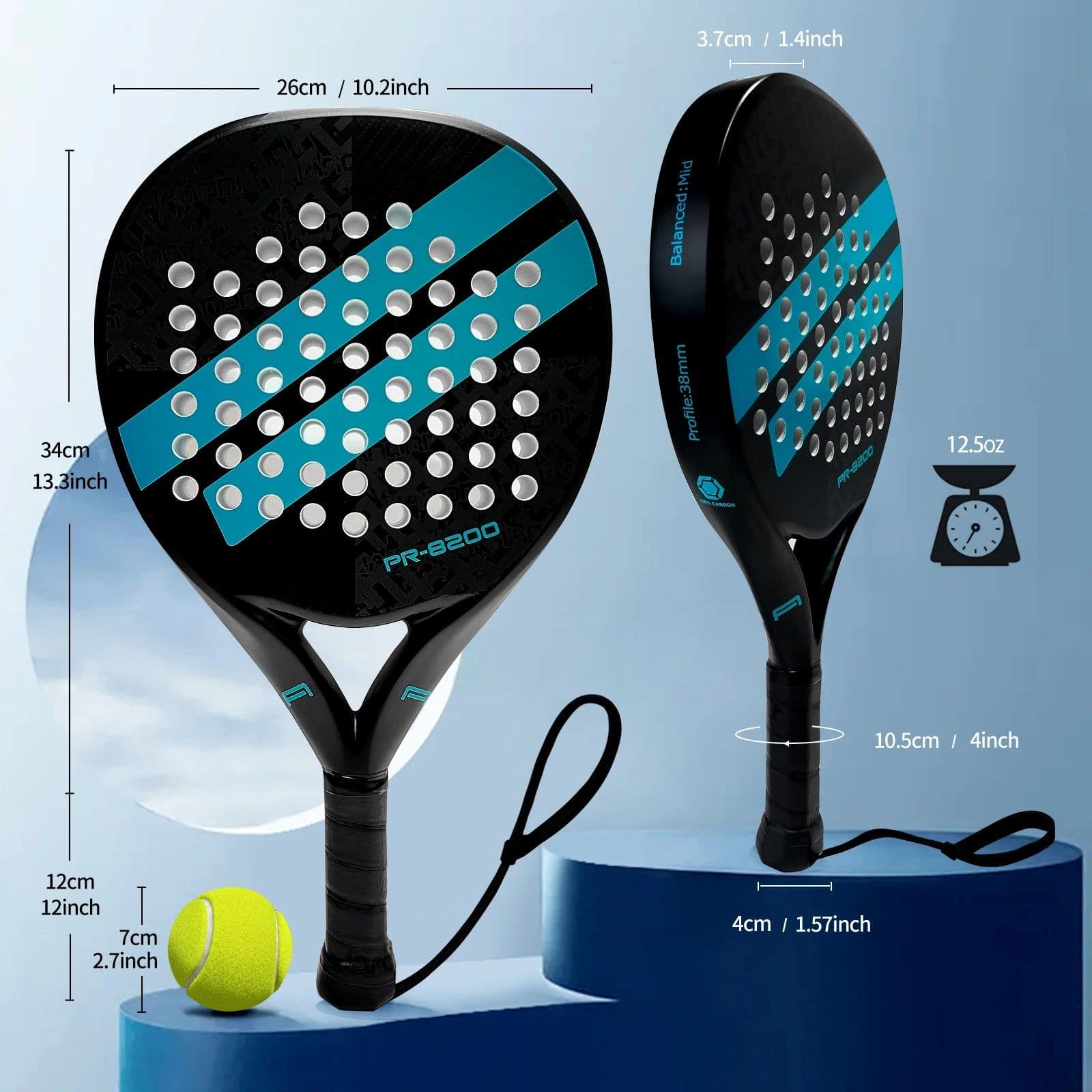 image-IANONI Padel Racket PR660 / PR670 Carbon Fiber