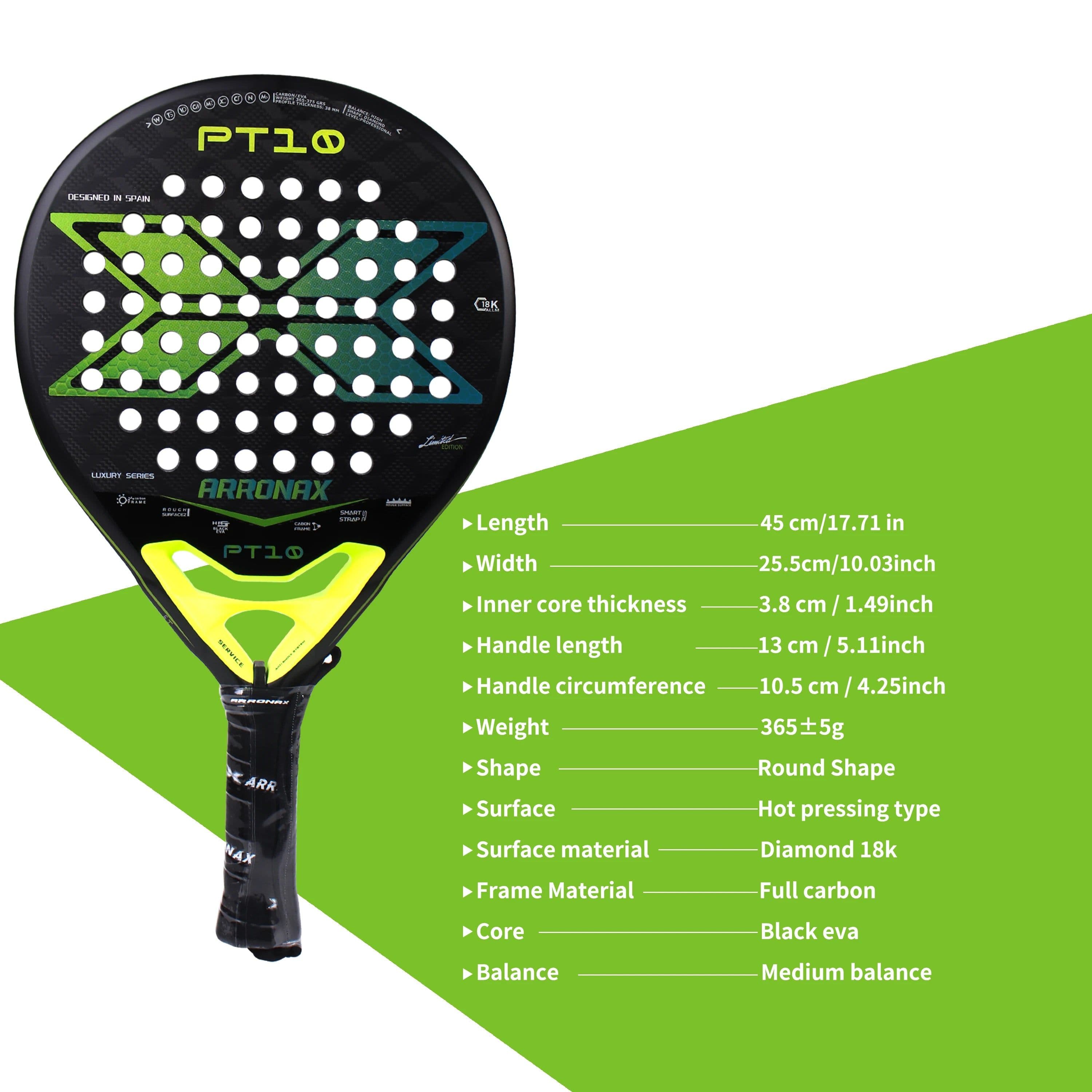 image-Arronax PT10 18K Carbon Padel Racket