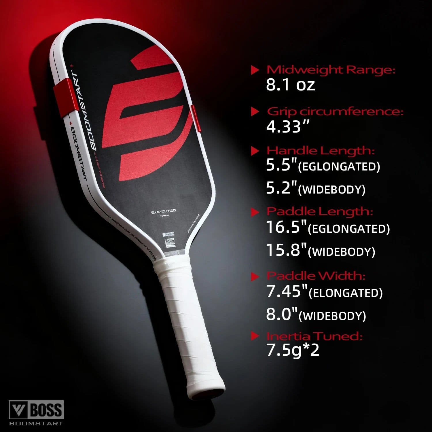 image-Boss Boomstart 01 Pickleball Paddle EPP Foam Core